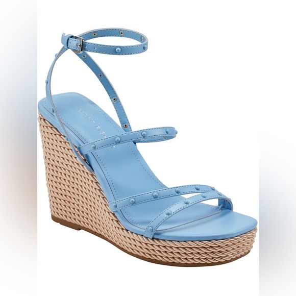 Marc Fisher Blue Wedges - Picture 1 of 1